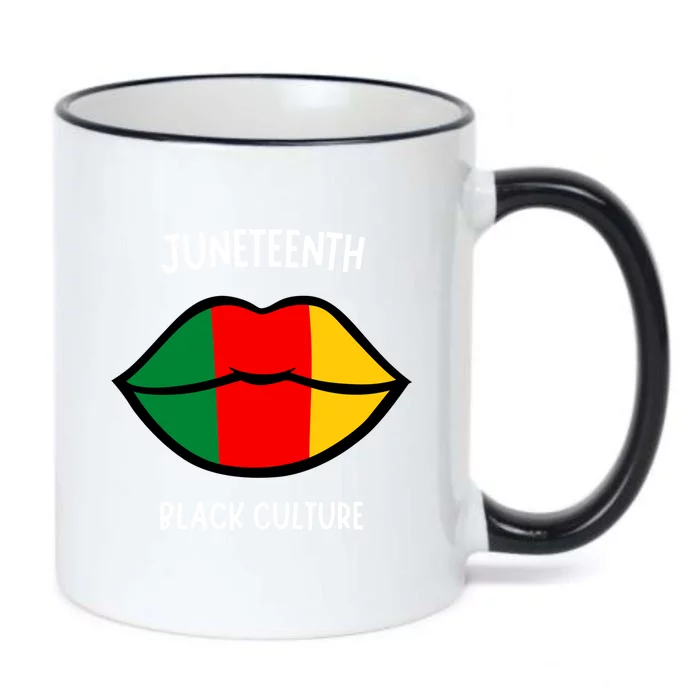 Juneteenth Black Culture Independence Day Afro Lips Great Gift Black Color Changing Mug