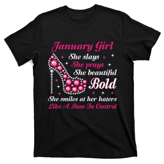 January Birthday Cute Queen Are Born In January T-Shirt