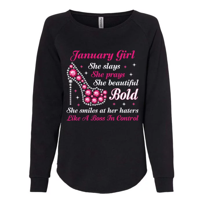 January Birthday Cute Queen Are Born In January Womens California Wash Sweatshirt