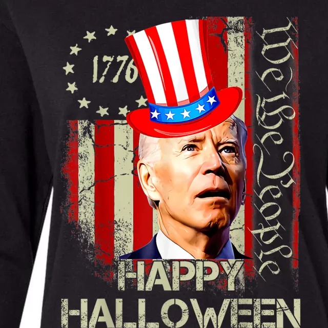 Joe Biden Confused Patriotic Merry Christmas For 4th Of July Womens Cotton Relaxed Long Sleeve T-Shirt