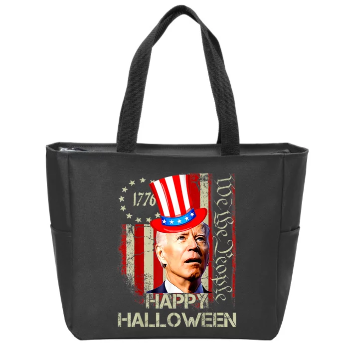 Joe Biden Confused Patriotic Merry Christmas For 4th Of July Zip Tote Bag