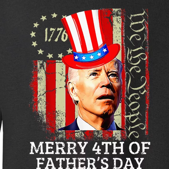 Joe Biden Confused Merry 4th Of Fathers Day For 4th Of July Toddler Sweatshirt