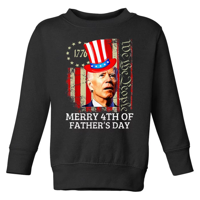 Joe Biden Confused Merry 4th Of Fathers Day For 4th Of July Toddler Sweatshirt