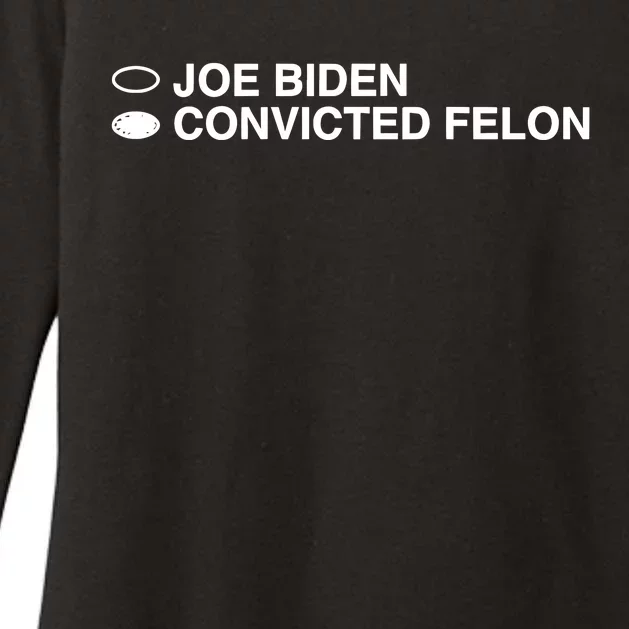 Joe Biden Convicted Felon Womens CVC Long Sleeve Shirt