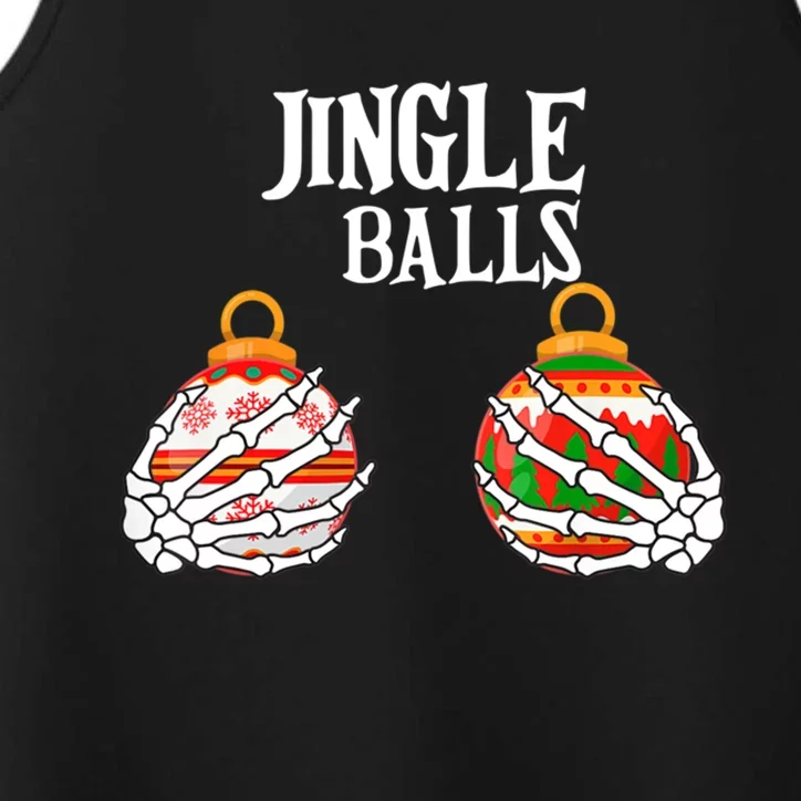 Jingle Balls Christmas Boob Skeleton Hand Gift Performance Tank