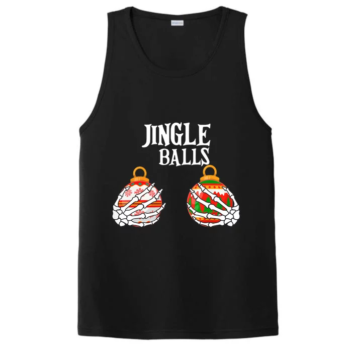 Jingle Balls Christmas Boob Skeleton Hand Gift Performance Tank