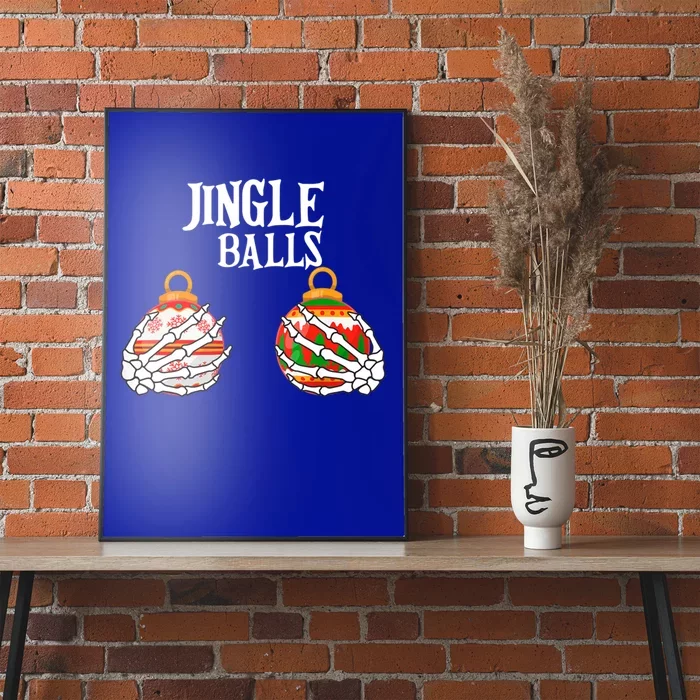 Jingle Balls Christmas Boob Skeleton Hand Gift Poster