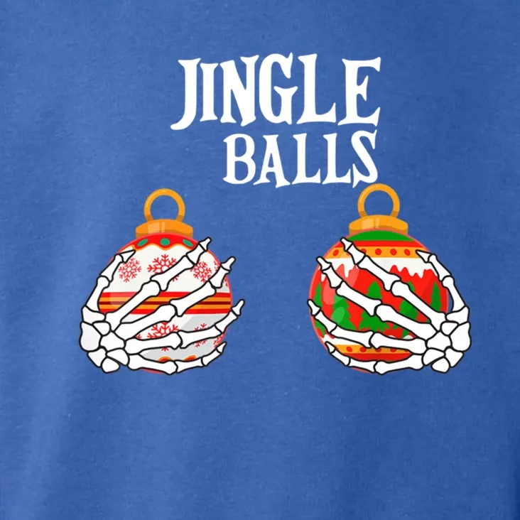 Jingle Balls Christmas Boob Skeleton Hand Gift Toddler Hoodie