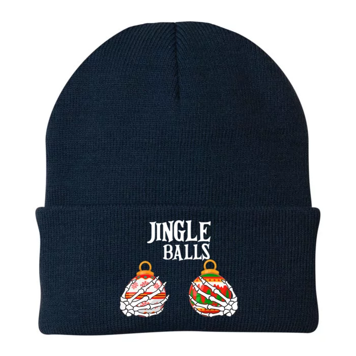 Jingle Balls Christmas Boob Skeleton Hand Gift Knit Cap Winter Beanie