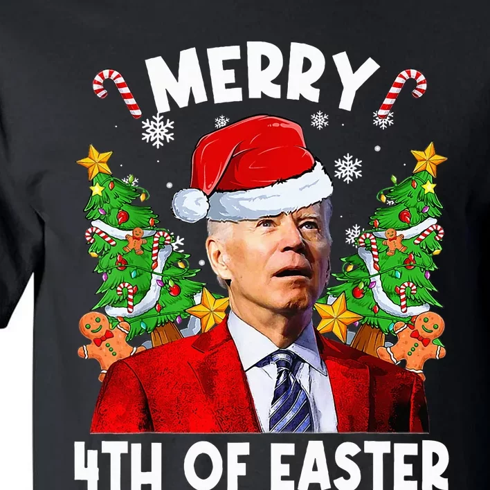 Joe Biden Christmas Merry Uh Uh Happy You Know The Thing Tall T-Shirt