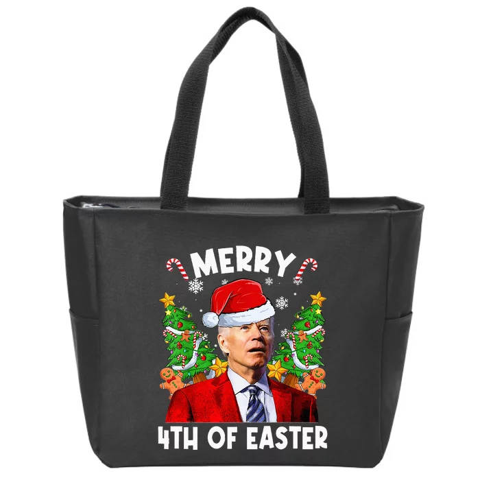 Joe Biden Christmas Merry Uh Uh Happy You Know The Thing Zip Tote Bag