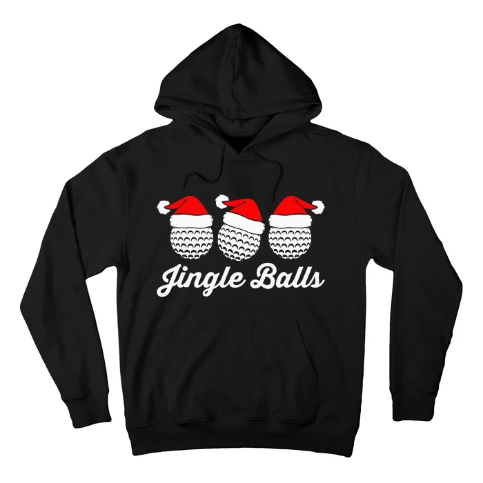 Jingle Balls Christmas Golf Balls With Santas Hats Xmas Golf Hoodie