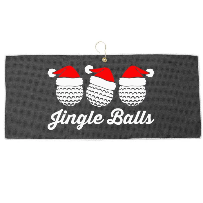 Jingle Balls Christmas Golf Balls With Santas Hats Xmas Golf Large Microfiber Waffle Golf Towel