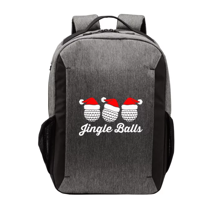 Jingle Balls Christmas Golf Balls With Santas Hats Xmas Golf Vector Backpack