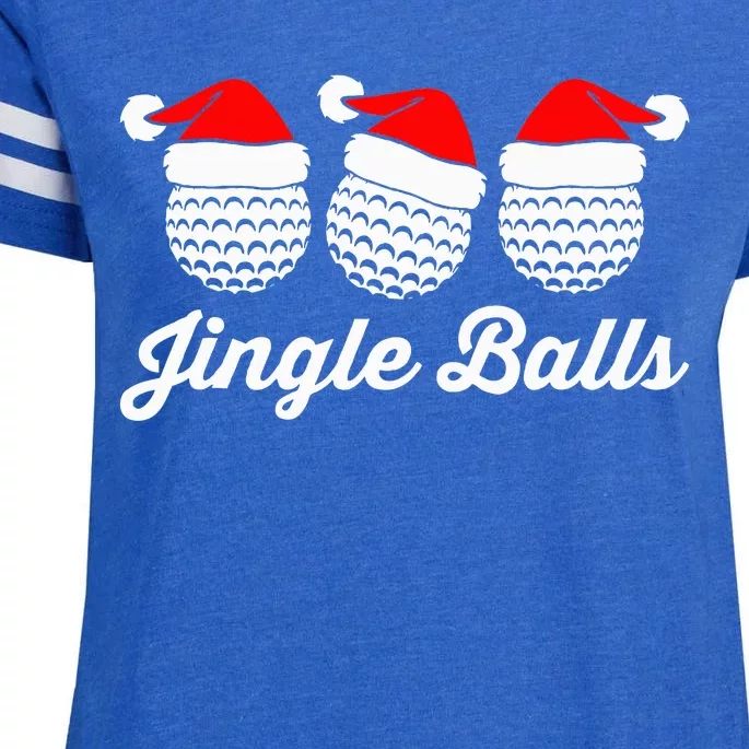 Jingle Balls Christmas Golf Balls With Santas Hats Xmas Golf Enza Ladies Jersey Football T-Shirt