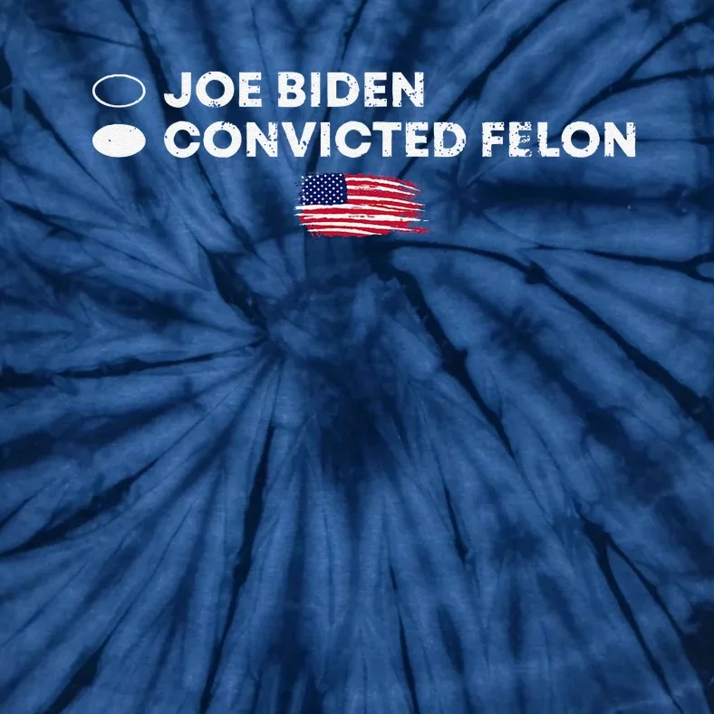 Joe Biden Convicted Felon Retro Usa Flag Pro Trump Supporter Tie-Dye T-Shirt