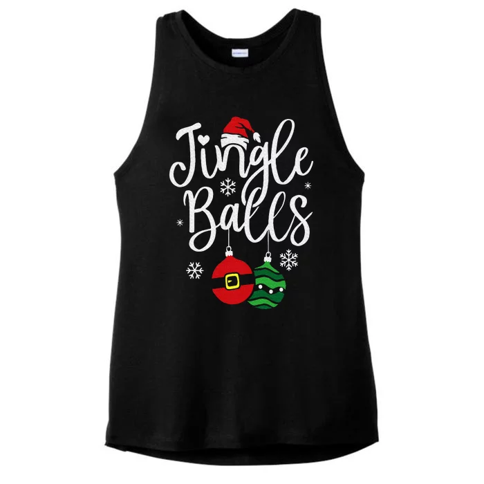 Jingle Balls Christmas Chest Nuts Matching Couple Chestnuts Ladies Tri-Blend Wicking Tank