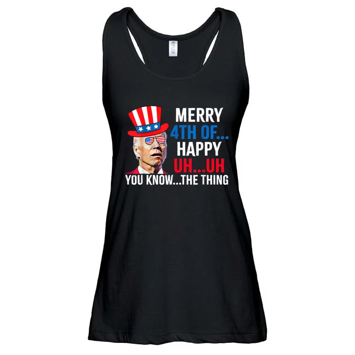 Joe Biden Confused Merry 4th Of July Funny Independence Day Ladies Essential Flowy Tank