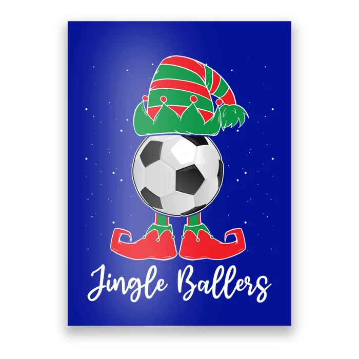 Jingle Ballers Christmas Soccer Ball Xmas Elf Squad Holiday Gift Poster