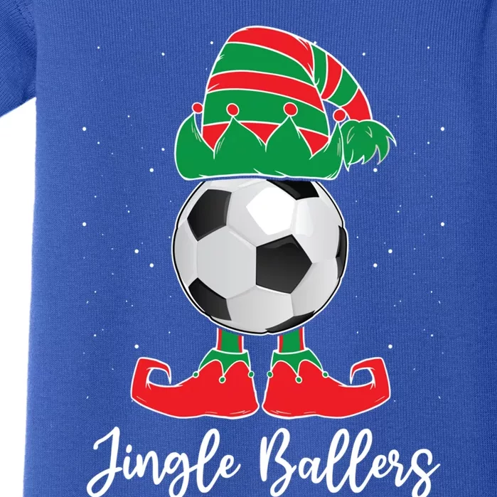 Jingle Ballers Christmas Soccer Ball Xmas Elf Squad Holiday Gift Baby Bodysuit