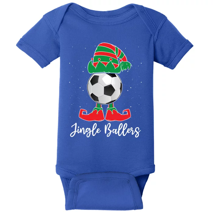 Jingle Ballers Christmas Soccer Ball Xmas Elf Squad Holiday Gift Baby Bodysuit