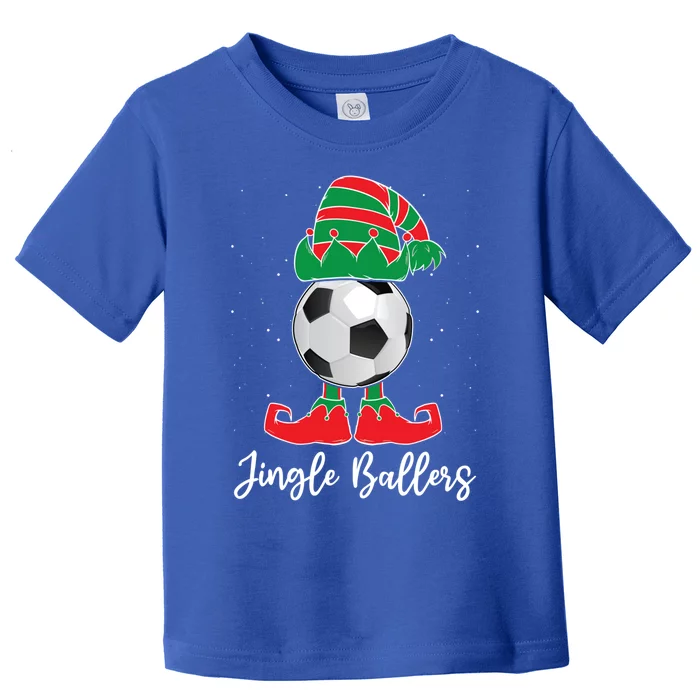 Jingle Ballers Christmas Soccer Ball Xmas Elf Squad Holiday Gift Toddler T-Shirt