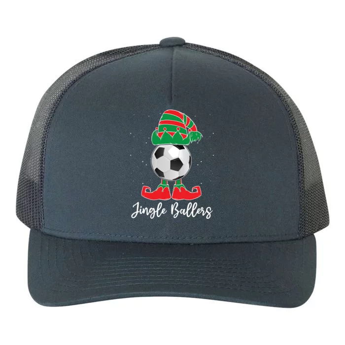 Jingle Ballers Christmas Soccer Ball Xmas Elf Squad Holiday Gift Yupoong Adult 5-Panel Trucker Hat