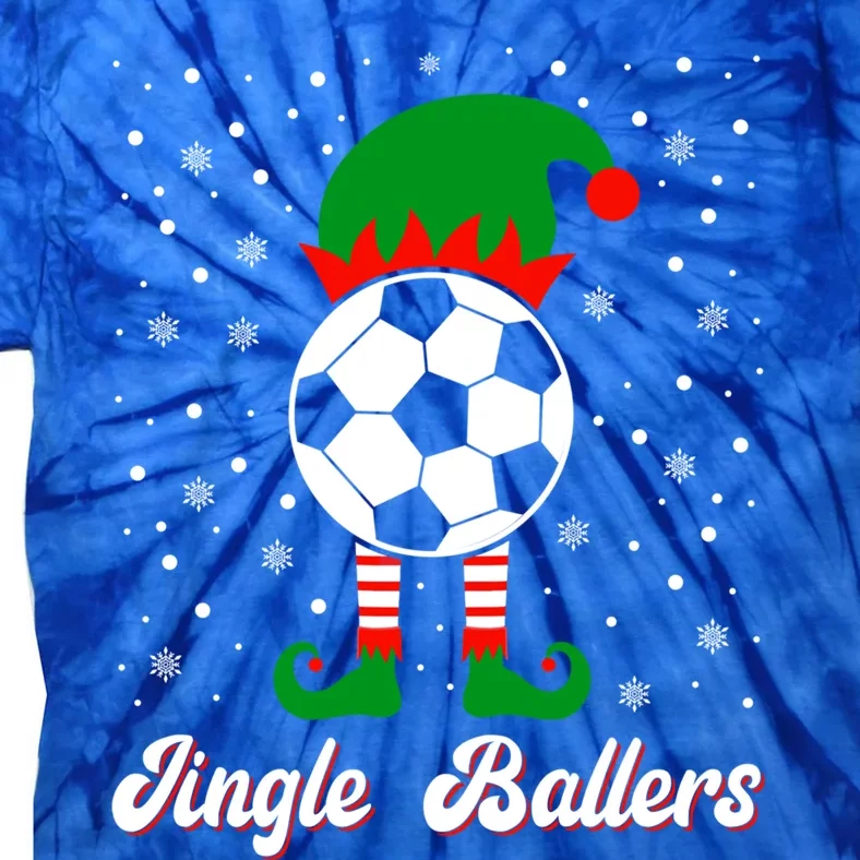 Jingle Ballers Christmas Soccer Ball Xmas Elf Squad Holiday Funny Gift Tie-Dye T-Shirt