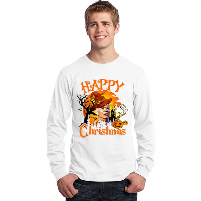 Joe Biden Confused Happy Christmas Funny Halloween Tall Long Sleeve T-Shirt