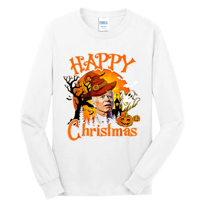 Joe Biden Confused Happy Christmas Funny Halloween Tall Long Sleeve T-Shirt