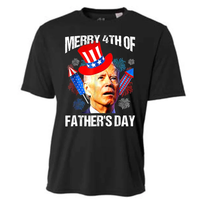 Joe Biden Confused Merry 4th Of Fathers Day Fourth Of July Cooling Performance Crew T-Shirt