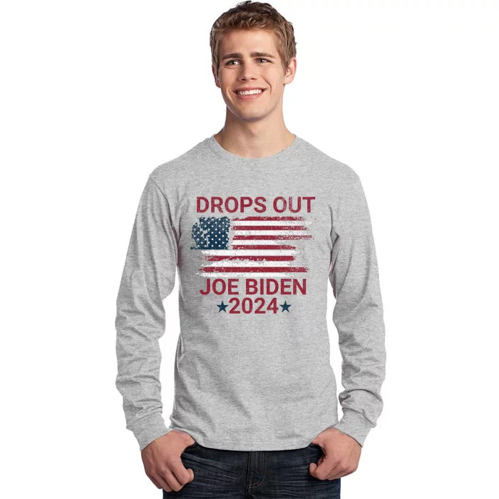 Joe Biden Drops Out 2024 Bye Bye Biden Tall Long Sleeve T-Shirt