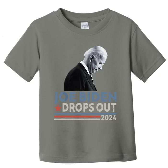 Joe Biden Drops Out 2024 We Support Trump Toddler T-Shirt