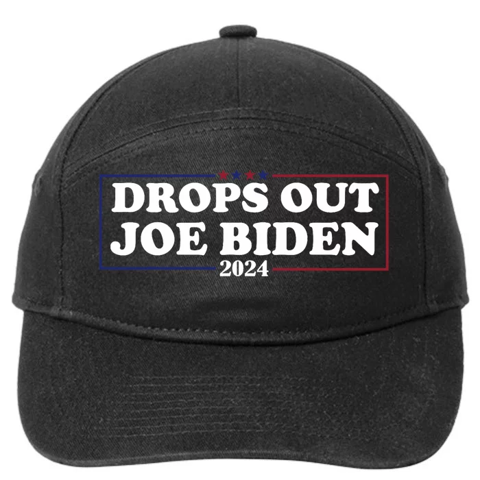 Joe Biden Drops Out 2024 Pro Trump 2024 7-Panel Snapback Hat