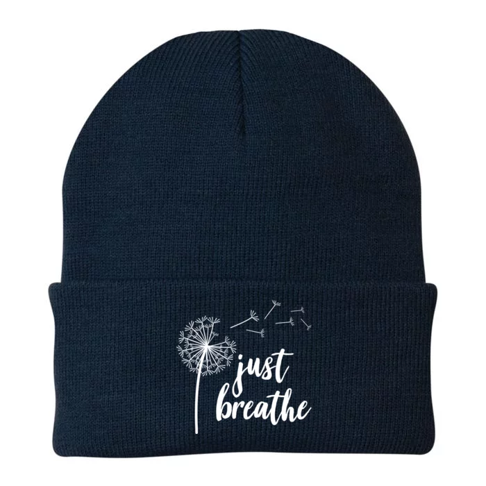 Just Breathe Dandelion Mental Health Knit Cap Winter Beanie