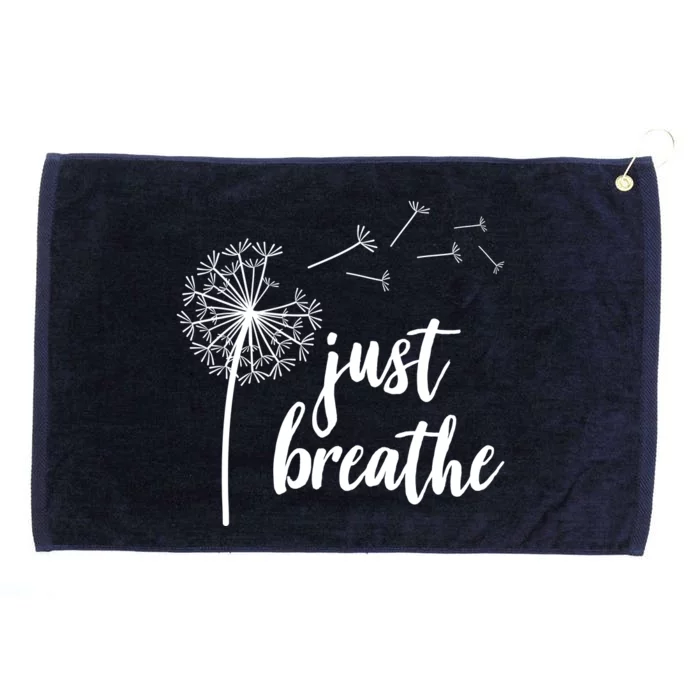 Just Breathe Dandelion Mental Health Grommeted Golf Towel