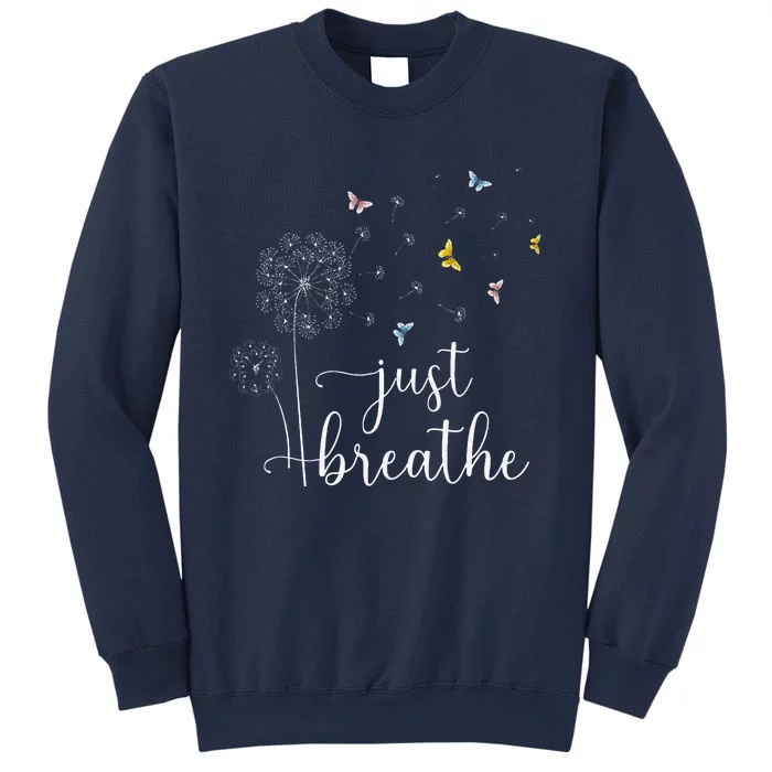 Just Breathe Dandelion And Buterflies Summer Top Sweatshirt