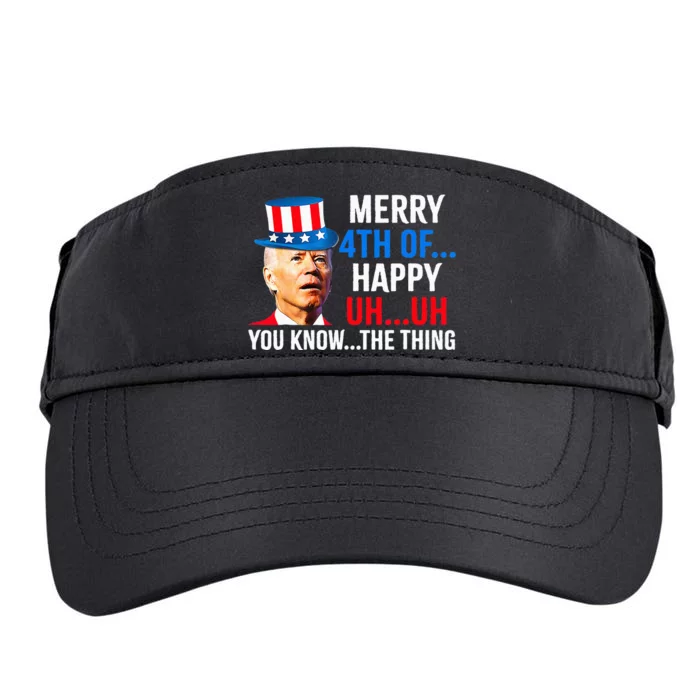 Joe Biden Dazed Biden Confused Merry Happy Funny 4th Of July Adult Drive Performance Visor