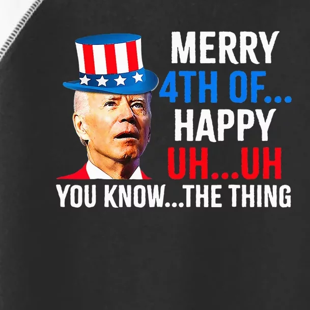 Joe Biden Dazed Biden Confused Merry Happy Funny 4th Of July Toddler Fine Jersey T-Shirt