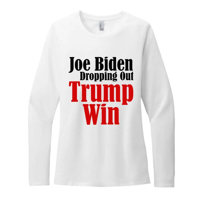 Joe Biden Dropping Out Trump Win 2024 Of Presidential Race Womens CVC Long Sleeve Shirt