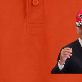 Joe Biden Dons Trump 2024 Cap Wear A Trump Hat Dry Zone Grid Performance Polo