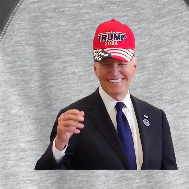 Joe Biden Dons Trump 2024 Cap Wear A Trump Hat Toddler Fine Jersey T-Shirt