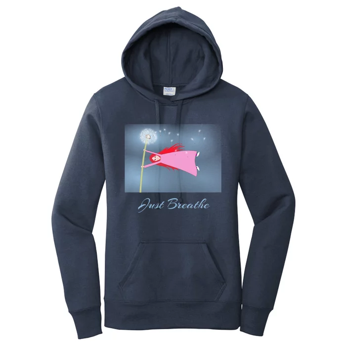 Just Breathe Design Style Gift Women's Pullover Hoodie