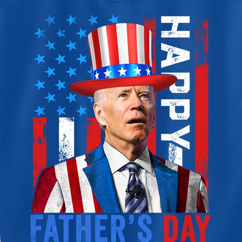 Joe Biden Dazed Happy FatherS Day America Flag 4th Of July Gift Kids Sweatshirt