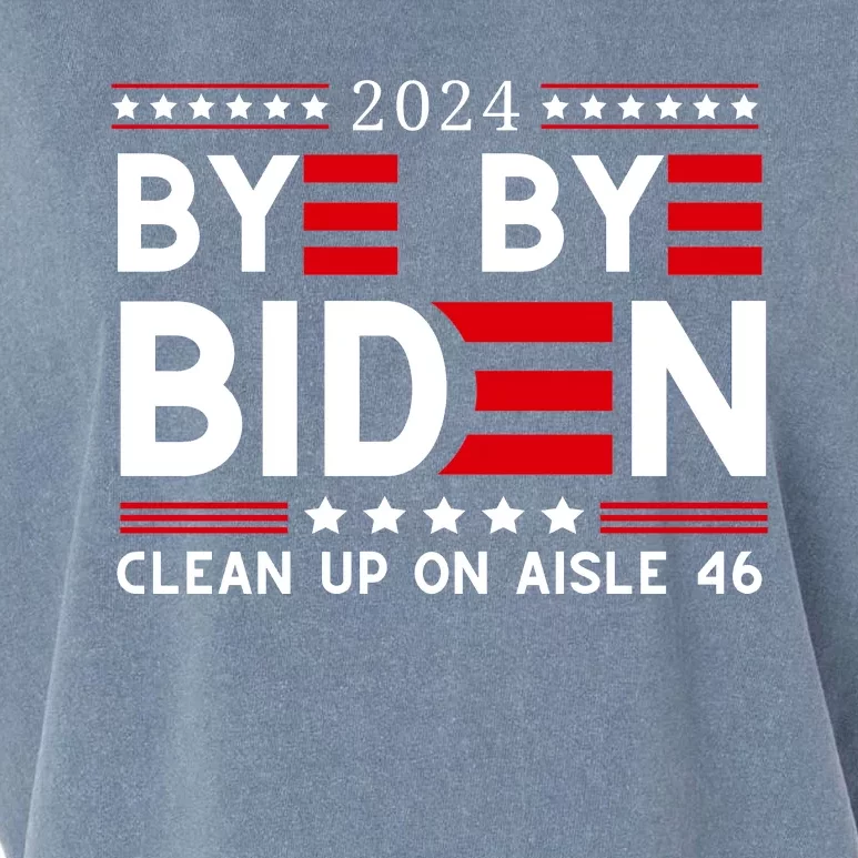 Joe Biden Drop Out Bye Bye Clean Up On Aisle 46 Garment-Dyed Women's Muscle Tee