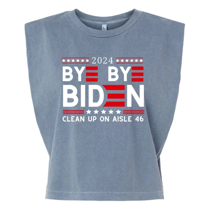 Joe Biden Drop Out Bye Bye Clean Up On Aisle 46 Garment-Dyed Women's Muscle Tee