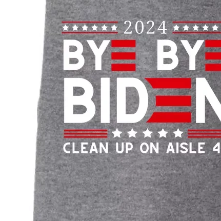 Joe Biden Drop Out Bye Bye Clean Up On Aisle 46 Doggie 3-End Fleece Hoodie