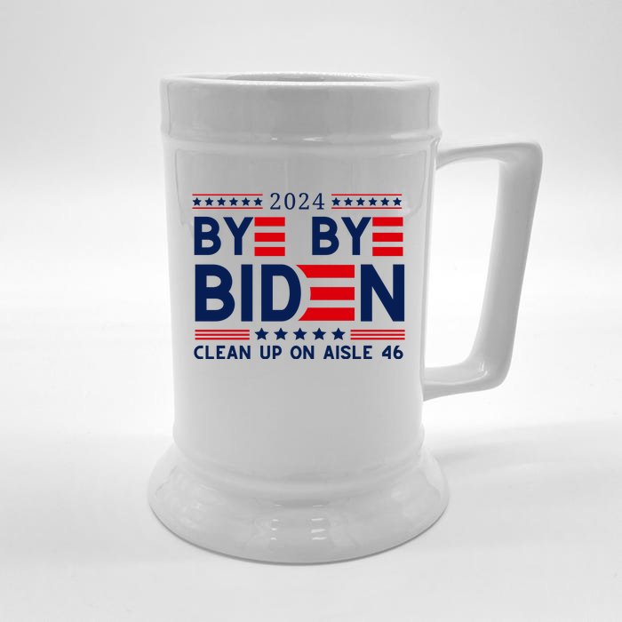 Joe Biden Drop Out Bye Bye Clean Up On Aisle 46 Front & Back Beer Stein