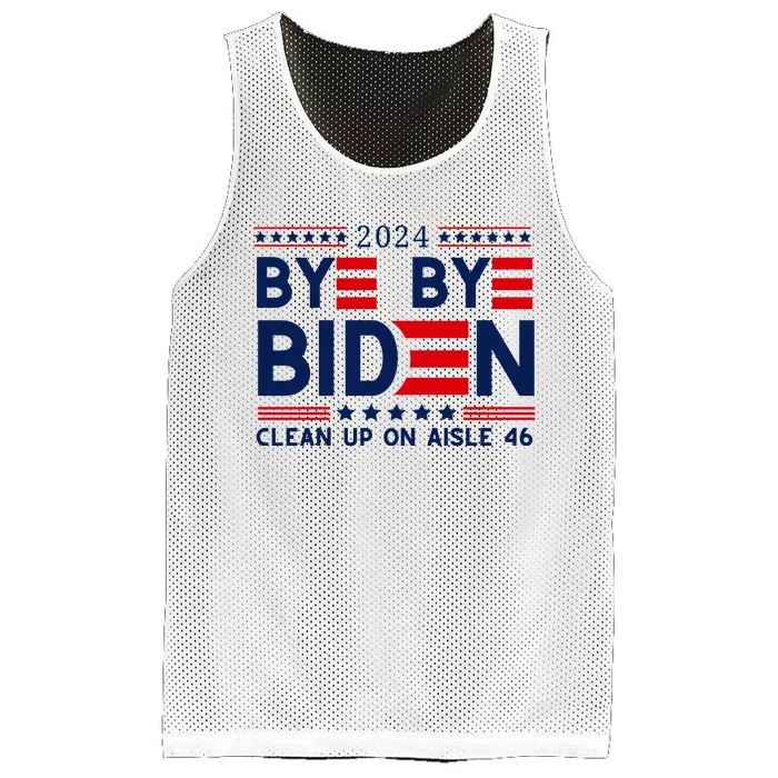 Joe Biden Drop Out Bye Bye Clean Up On Aisle 46 Mesh Reversible Basketball Jersey Tank