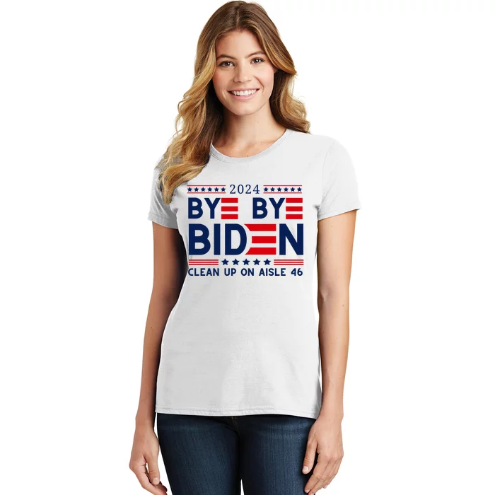 Joe Biden Drop Out Bye Bye Clean Up On Aisle 46 Women's T-Shirt